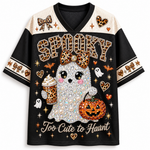 Chaotic Club Leopard Bow Halloween Mesh Jersey