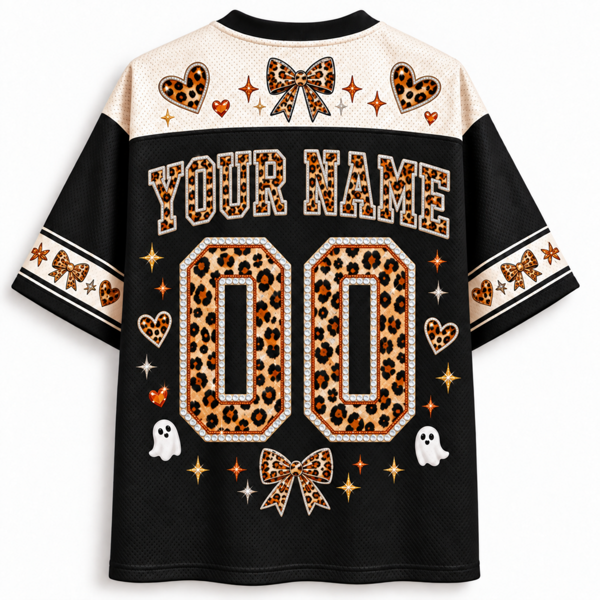 Chaotic Club Leopard Bow Halloween Mesh Jersey