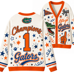 Chaotic Club Mascot Cheer Game Day Knit Cardigan