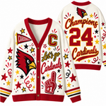 Chaotic Club Mascot Cheer Game Day Knit Cardigan