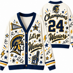 Chaotic Club Mascot Cheer Game Day Knit Cardigan
