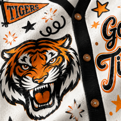 Chaotic Club Mascot Cheer Game Day Knit Cardigan