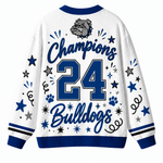 Chaotic Club Mascot Cheer Game Day Knit Cardigan