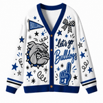 Chaotic Club Mascot Cheer Game Day Knit Cardigan