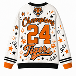Chaotic Club Mascot Cheer Game Day Knit Cardigan