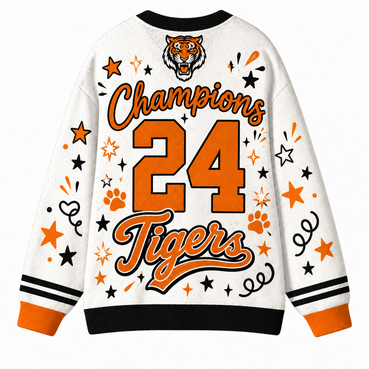 Chaotic Club Mascot Cheer Game Day Knit Cardigan