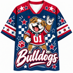 Chaotic Club Mascot Star Glasses Checkered Game Day Sports Mesh Jersey