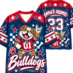 Chaotic Club Mascot Star Glasses Checkered Game Day Sports Mesh Jersey