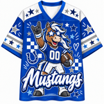 Chaotic Club Mascot Star Glasses Checkered Game Day Sports Mesh Jersey