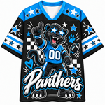 Chaotic Club Mascot Star Glasses Checkered Game Day Sports Mesh Jersey