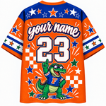 Chaotic Club Mascot Star Glasses Checkered Game Day Sports Mesh Jersey