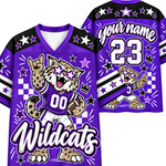 Chaotic Club Mascot Star Glasses Checkered Game Day Sports Mesh Jersey