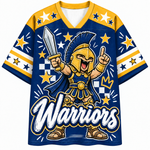 Chaotic Club Mascot Star Glasses Checkered Game Day Sports Mesh Jersey