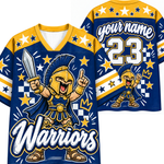 Chaotic Club Mascot Star Glasses Checkered Game Day Sports Mesh Jersey
