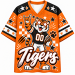 Chaotic Club Mascot Star Glasses Checkered Game Day Sports Mesh Jersey