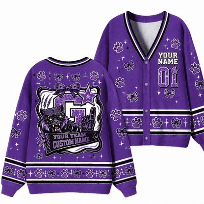 Chaotic Club Mascot Sunglasses Bow Game Day Cardigan