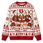 Chaotic Club Merry Christmas Glam Geese Holiday Tree Ugly Sweatshirt