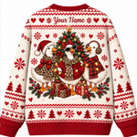 Chaotic Club Merry Christmas Glam Geese Holiday Tree Ugly Sweatshirt