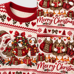 Chaotic Club Merry Christmas Glam Geese Holiday Tree Ugly Sweatshirt