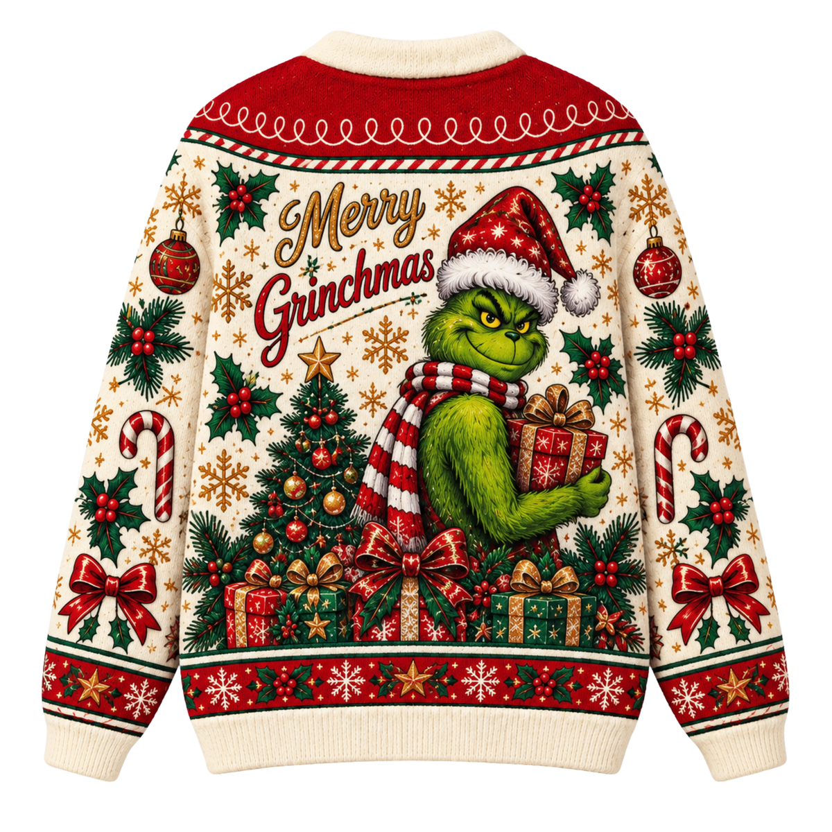 Chaotic Club Monster Holiday Gift Knit Cardigan