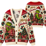 Chaotic Club Monster Holiday Gift Knit Cardigan