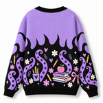 Chaotic Club Neon Flame Teacher Custom Knit Cardigan