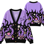 Chaotic Club Neon Flame Teacher Custom Knit Cardigan