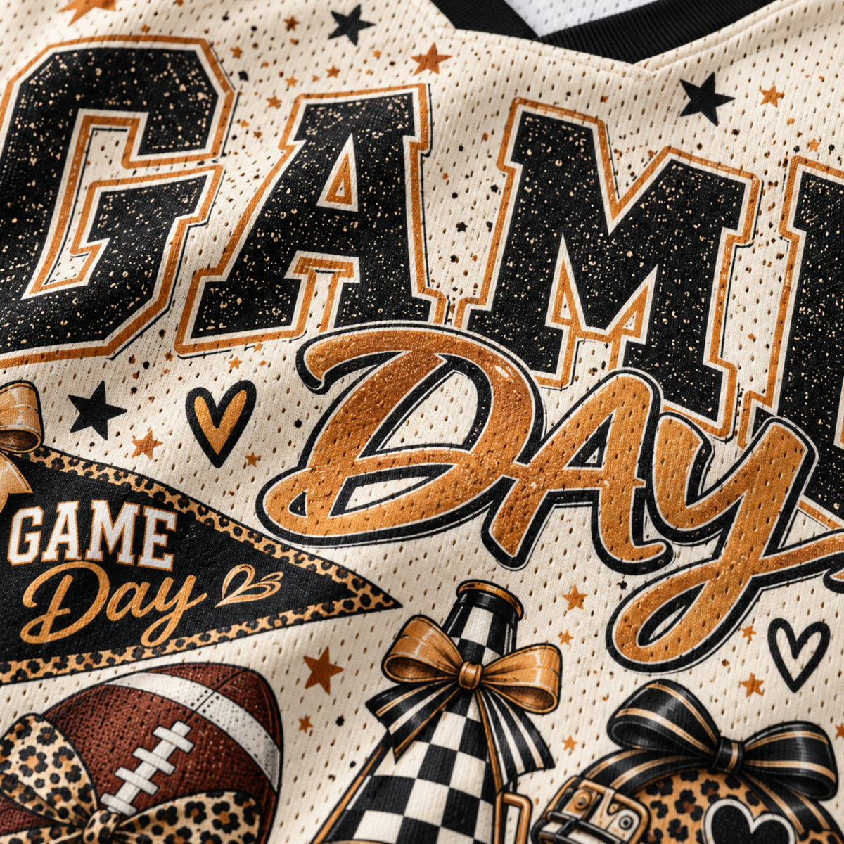 Chaotic Club Personalized Fall Football Leopard Touchdown Mesh Jersey
