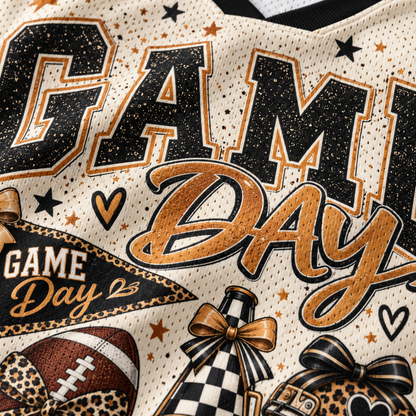 Chaotic Club Personalized Fall Football Leopard Touchdown Mesh Jersey