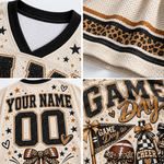 Chaotic Club Personalized Fall Football Leopard Touchdown Mesh Jersey