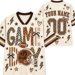 Chaotic Club Personalized Fall Football Leopard Touchdown Mesh Jersey