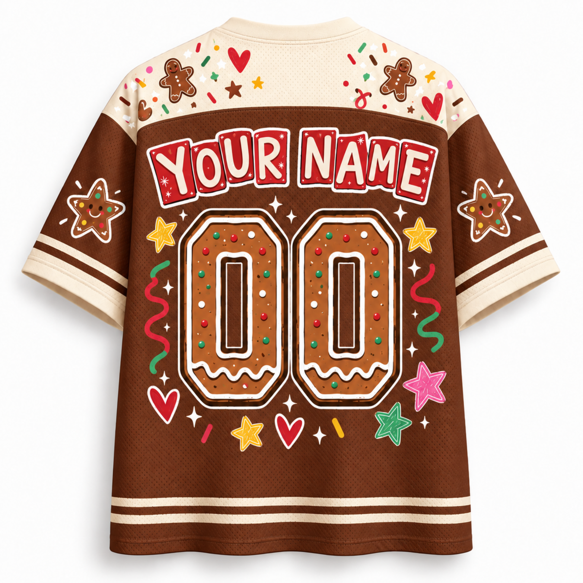 Chaotic Club Personalized Gingerbread And Then I Just Snapped Christmas Mesh Jersey