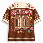 Chaotic Club Personalized Gingerbread And Then I Just Snapped Christmas Mesh Jersey