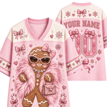 Chaotic Club Personalized Gingerbread Leopard Luxury Mesh Jersey