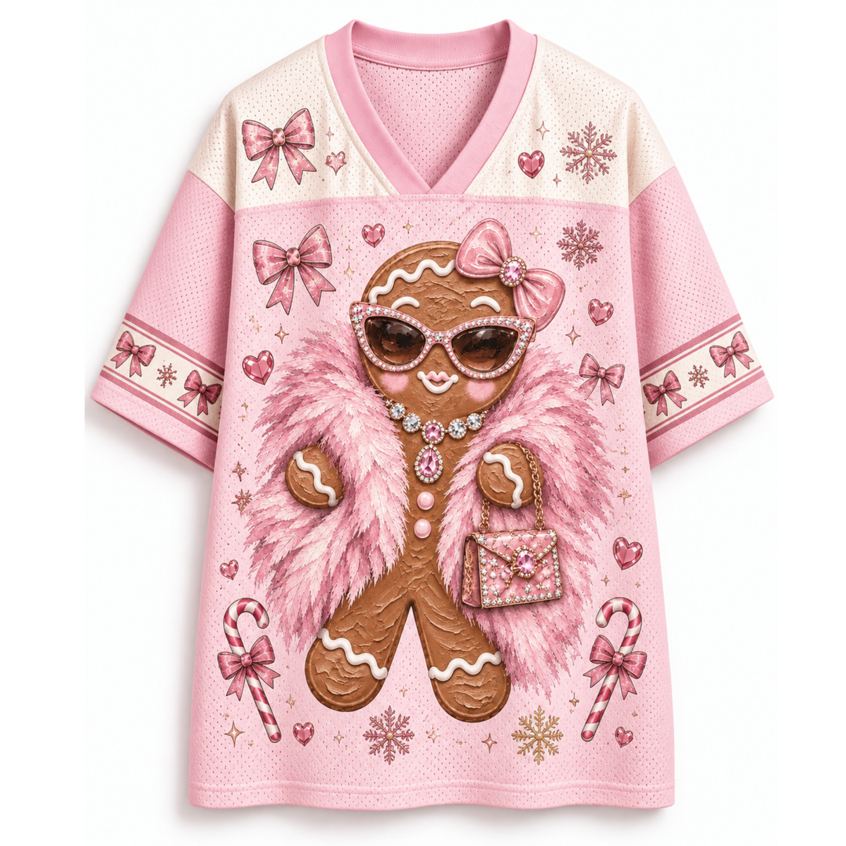 Chaotic Club Personalized Gingerbread Leopard Luxury Mesh Jersey