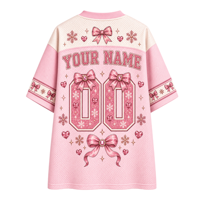 Chaotic Club Personalized Gingerbread Leopard Luxury Mesh Jersey