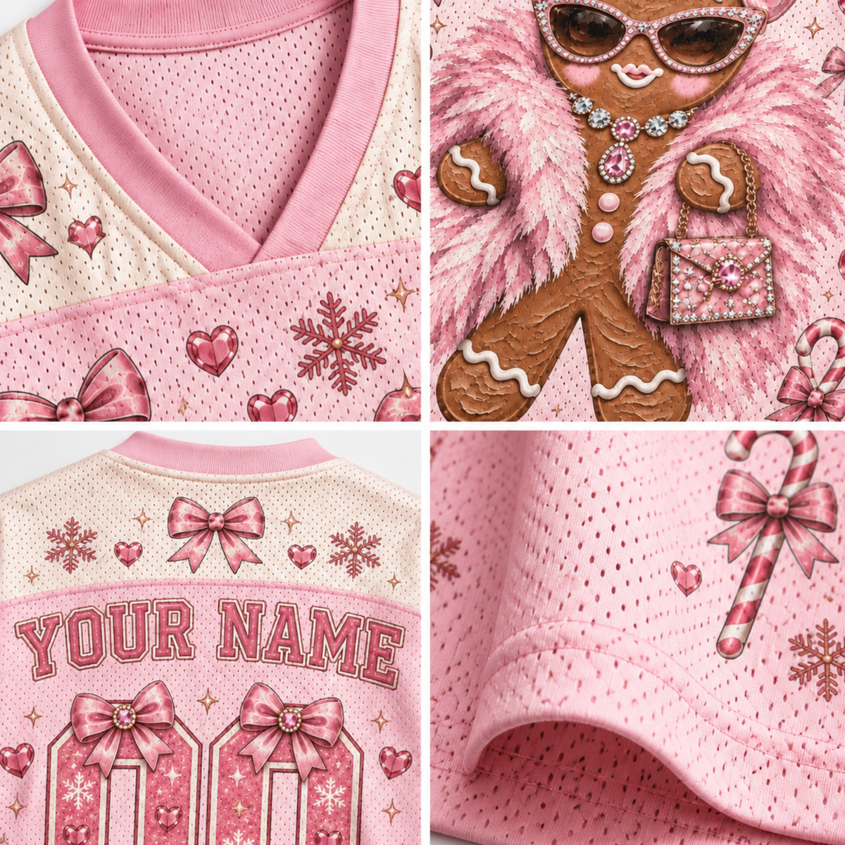 Chaotic Club Personalized Gingerbread Leopard Luxury Mesh Jersey
