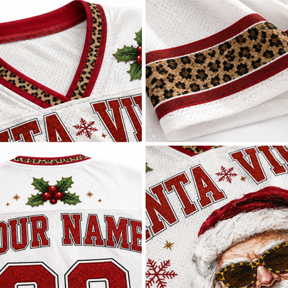 Chaotic Club Personalized Glam Santa Christmas Boujee Mesh Jersey