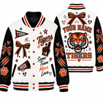 Chaotic Club Personalized Mascot Cheer Bow Varsity Jacket