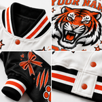Chaotic Club Personalized Mascot Cheer Bow Varsity Jacket