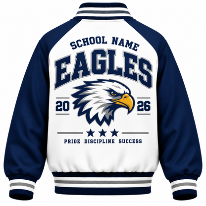 Chaotic Club Personalized Mascot Polka Dot Varsity Jacket