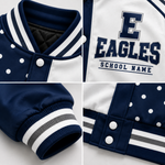 Chaotic Club Personalized Mascot Polka Dot Varsity Jacket