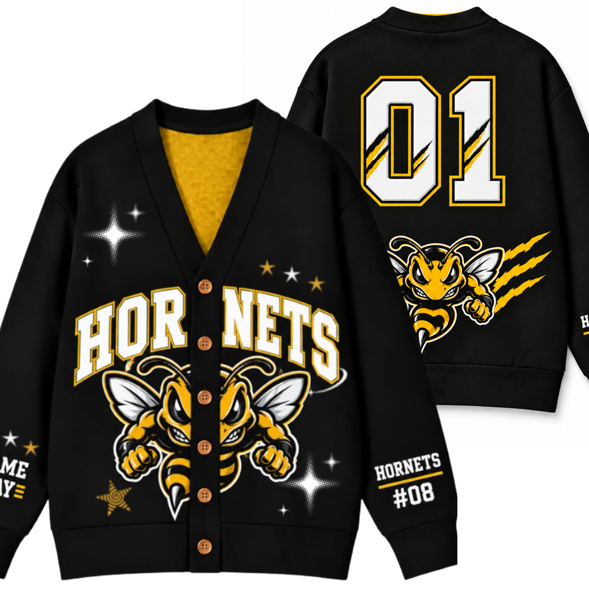 Chaotic Club Personalized Mascot Preppy Team Game Cardigan