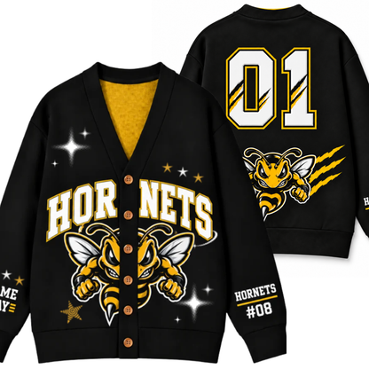 Chaotic Club Personalized Mascot Preppy Team Game Cardigan