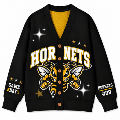 Chaotic Club Personalized Mascot Preppy Team Game Cardigan