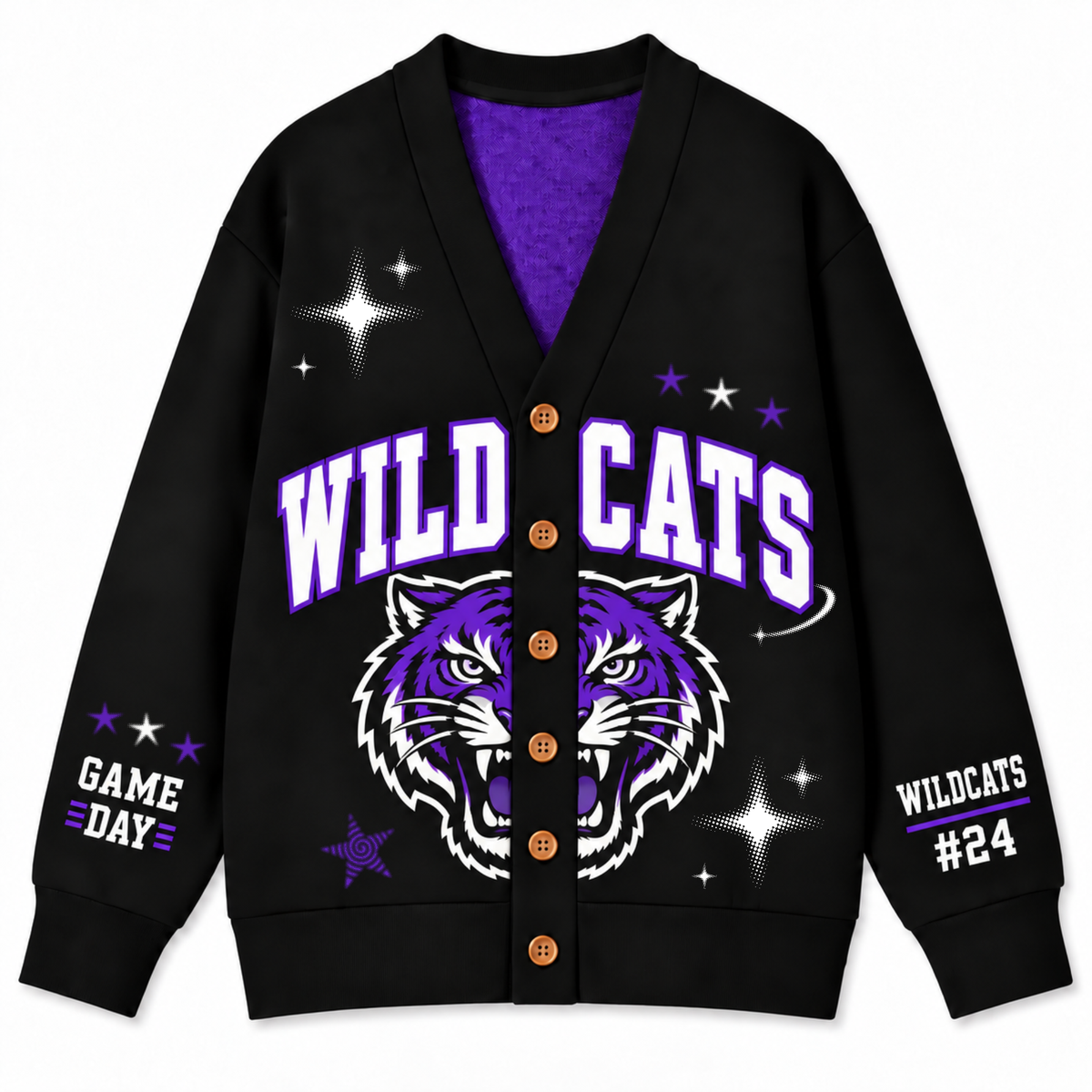 Chaotic Club Personalized Mascot Preppy Team Game Cardigan