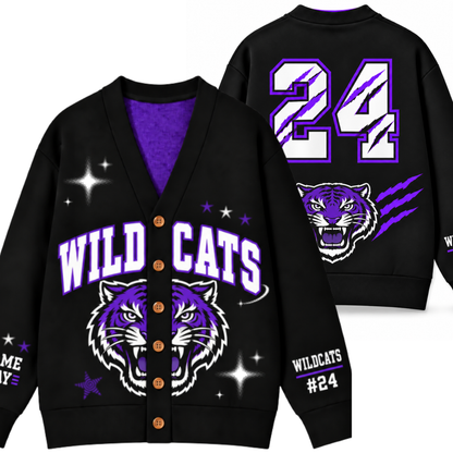 Chaotic Club Personalized Mascot Preppy Team Game Cardigan