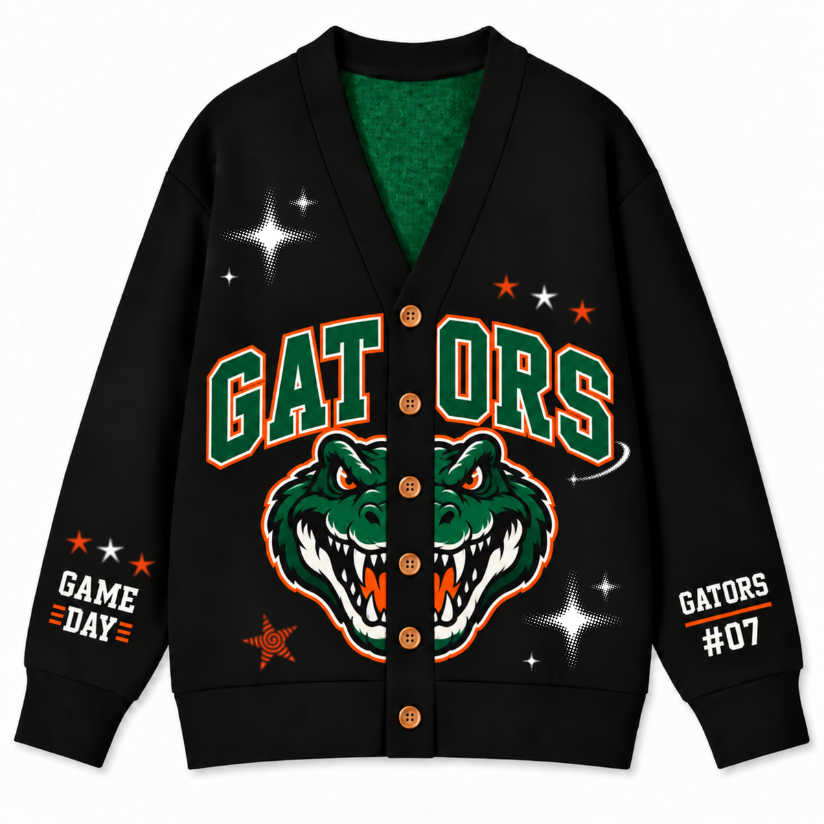 Chaotic Club Personalized Mascot Preppy Team Game Cardigan