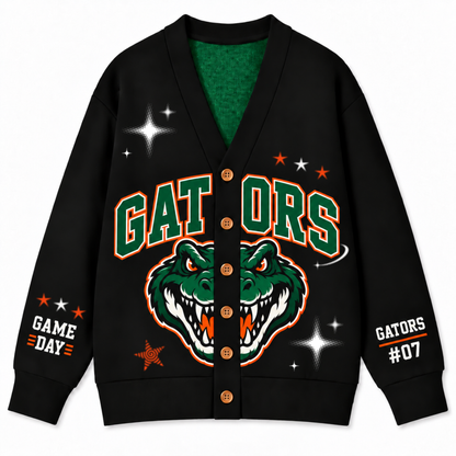 Chaotic Club Personalized Mascot Preppy Team Game Cardigan