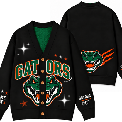 Chaotic Club Personalized Mascot Preppy Team Game Cardigan